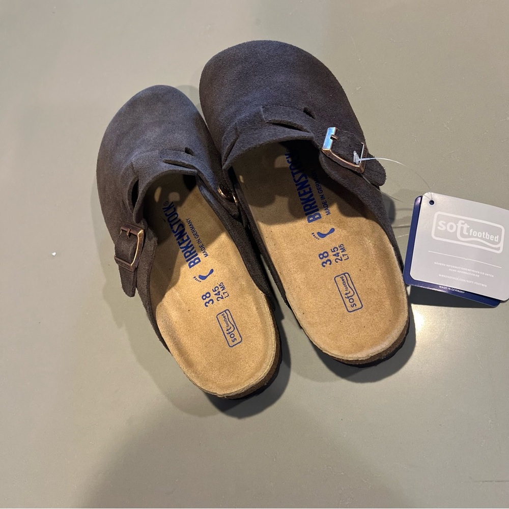 Birkenstock Boston Narrow Mocha Mules Comfortable Clogs